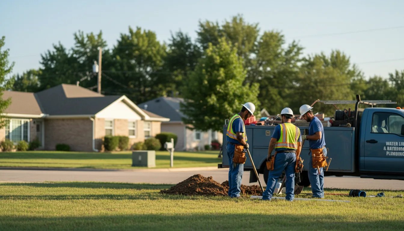 Residential water line and bathroom plumbing service in Des Moines, NM